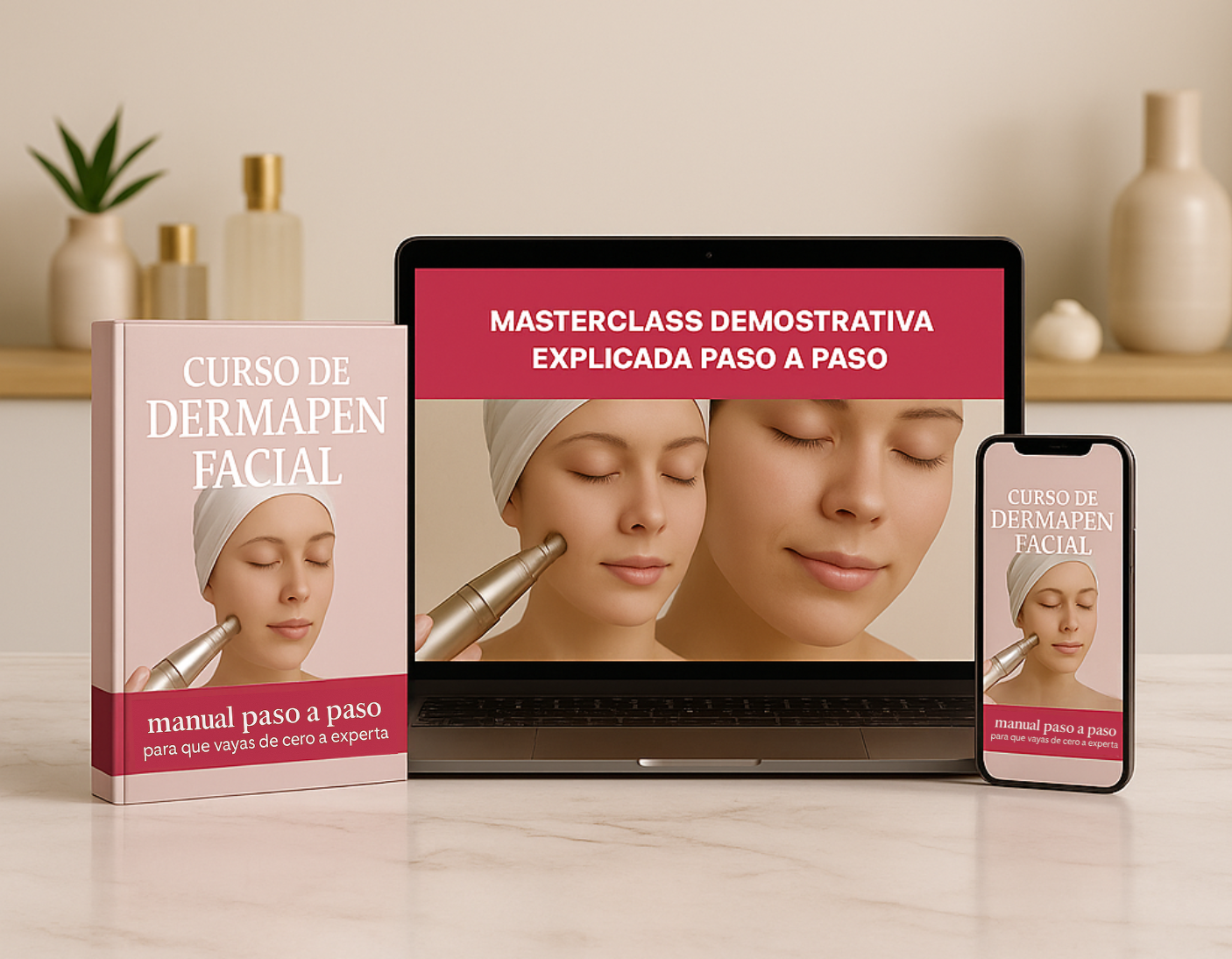 CURSO DE DERMAPEN FACIAL (MASTERCLASS EN VIDEO + EBOOK PROFESIONAL) + 8 BONUS GRATIS🎁